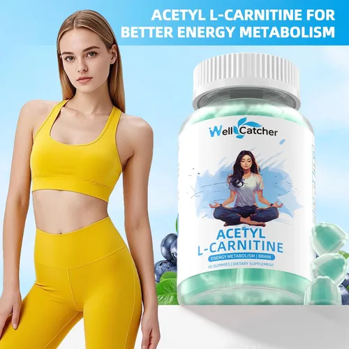 Miniatura 4 de Suplemento de acetil L-carnitina de 1000 mg - Gomitas de Alcar L-carnitina sin azúcar para hombres y mujeres, apoyo a la resistencia muscular, salud