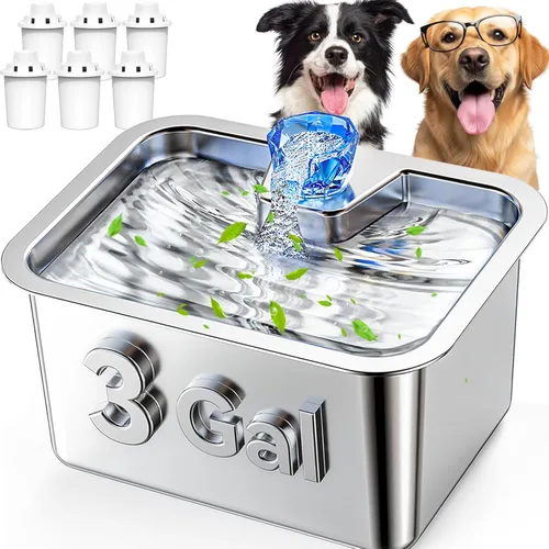 Miniatura 12 de Repuesto de bomba de agua para perros – Compatible con fuente de agua de acero inoxidable para perros grandes, bomba de repuesto silenciosa y segura
