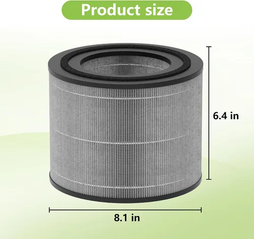 Miniatura 6 de AC2224A - Filtro de repuesto compatible con purificador de aire Amazon Basics AC2224A, sistema de filtración 3 en 1, filtro HEPA con carbón