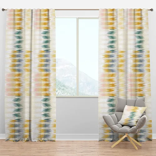 Miniatura 17 de DesignQ Cortinas con patrón hexagonal retro IX para dormitorio, cortinas para sala de estar, cortinas con aislamiento térmico, panel individual, 52