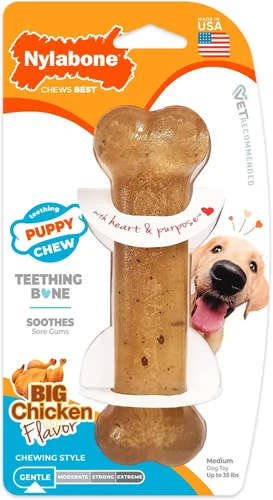 Miniatura 14 de Nylabone - Juguete masticable en forma de anillo para cachorros, juguetes para la dentición de cachorros, juguetes de enriquecimiento para Anillo