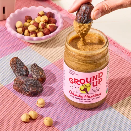 Miniatura 5 de GROUND UP PDX Mantequilla de nuez Almendra Oregon Avellana, 12 OZ