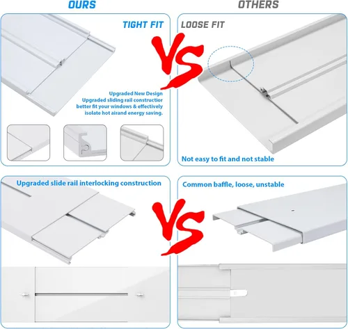 Miniatura 7 de Kit de ventilación de ventana, kit de ventana de aire acondicionado portátil, universal para conductos de 4 pulgadas/6 pulgadas y manguera de 5.1