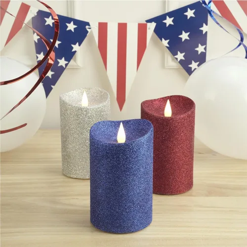 Miniatura 3 de Velas LED sin llama de cera real con control remoto, 3 x 5 pulgadas, llama móvil parpadeante 3D, velas que funcionan