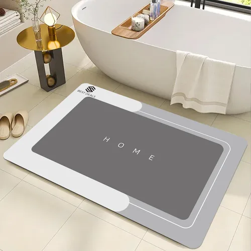 Miniatura 7 de Tapete de baño modernizado, súper absorbente, antideslizante, lavable, tapete de baño de goma, tapete mágico para bañera y suelo