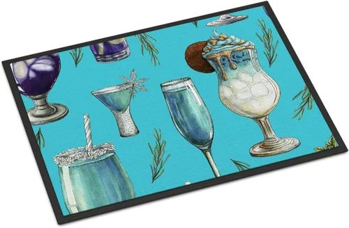 Miniatura 9 de Caroline's Treasures BB5203MAT - Felpudo azul para puerta delantera, 18 x 27 pulgadas, para interiores y exteriores, para entrada, antideslizante