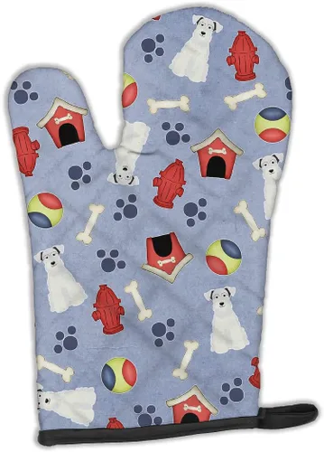 Miniatura 401 de Caroline's Treasures BB2732OVMT Dog House Collection Border Collie - Guante de horno grueso resistente al calor para sartenes calientes y horno