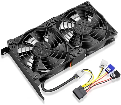GDSTIME Ventiladores de tarjeta gráfica, Enfriador de tarjeta gráfica, Enfriador de tarjeta de video, ranura PCI Dual 3.543 in 3.622 in