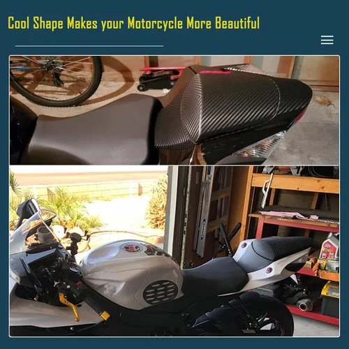 Miniatura 4 de Asiento trasero de motocicleta para Suzuki GSXR750 GSXR600 GSX R600 R750 GSX R 600 750 2011-2024 K11 cubierta trasera de carenado de pasajeros Negro