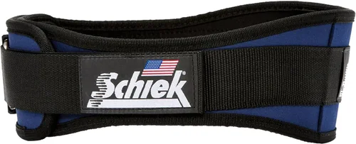 Schiek Modelo deportivo 2004 Nylon 4 3/4" Cinturón de levantamiento de pesas - Negro Azul marino