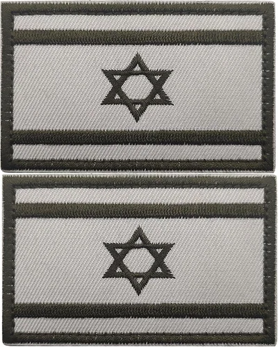 Miniatura 11 de Parches bordados de la bandera de Estados Unidos e Israel – Israel Jewish Star of David Flags Tactical Militar Moral Emblema Brazalete Insignias