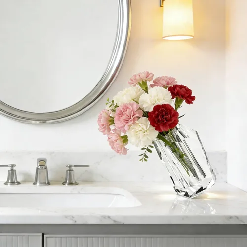 Miniatura 7 de Jarrón de flores, jarrón de cristal moderno transparente de alta calidad, centro de mesa de aniversario, hecho para mesa, decoración del hogar, boda