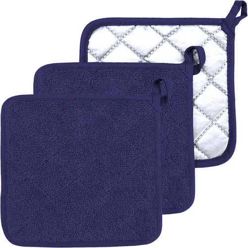 Miniatura 17 de Soporte para ollas de horno de algodón resistente al calor, agarradera de tela de toalla para cocina, guantes de horno para cocinar, cuadrado, 7 x 7