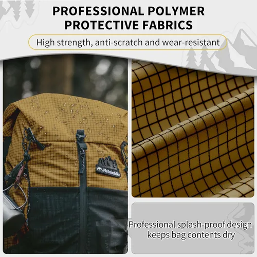 Miniatura 6 de Naturehike Mochila de senderismo, mochila de viaje de 30+5L con tela de macromolécula, mochila de senderismo con sistema de mochila AIR para mujeres