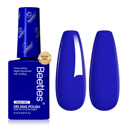 Miniatura 43 de Beetles - Esmalte de uñas de gel ultravioleta semipermanente sin HEMA de alto brillo para manicura francesa y arte de uñas, frasco a juego, blanco