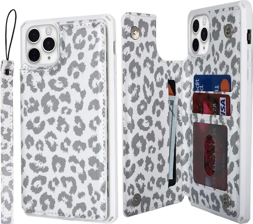 Miniatura 15 de Cavor Funda para iPhone 11 Pro Max con tarjetero, cartera con tarjetero y tarjetero para tarjetas de crédito para iPhone11ProMax