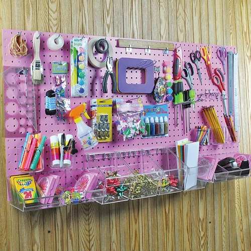 Miniatura 2 de Azar Displays 900988-PNK Kit organizador de tablero de clavijas de 125 piezas (2-24 "X 24"")", rosa