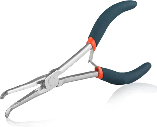 Miniatura 14 de SPEEDWOX Alicates de punta de aguja de largo alcance de 7 pulgadas con dientes, alicates de bucle de alambre de precisión extra largos para hacer