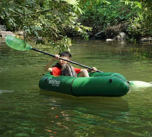 Miniatura 7 de Inflatable Lightweight TPU PackRaft Eco-Friendly White Water Rafting Micro Inflatable Kayak Canoe Carry Bag Included