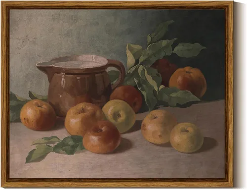 InSimSea Lienzo enmarcado para pared, decoración estética vintage de habitación, cosecha de manzanas muertas pintura al óleo, obras de arte
