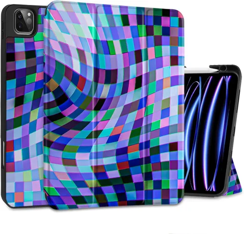 Miniatura 14 de MEEgoodo para iPad Pro M2 12.9 Funda 6ª/5ª/4ª/3ª Generación 2022 2021 2020 2018 con Soporte para Lápiz, Funda para Tablet con Parte Trasera de TPU