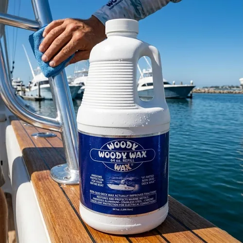 Miniatura 6 de Woody Wax Paquete de repuesto de protección para barco, cera antideslizante y restaurador de metal profesional, protección marina todo en uno