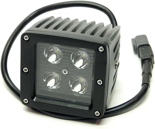 79916 - Foco LED cuadrado de cara negra de 3 x 3 pulgadas, 16 W (arnés DT 79900/1440 lúmenes), serie negra