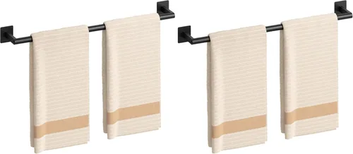Miniatura 13 de USHOWER Toallero de níquel cepillado, toalleros de 18 pulgadas para montaje en pared de baño, soporte de toalla de acero inoxidable resistente