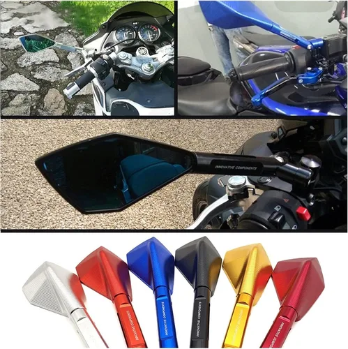 Miniatura 7 de Accesorios Espejos de motocicleta CNC aluminio para manillar de moto espejos retrovisores azul para BMW S1000RR S1000XR S1000r Gs 1200 F 650 700 Gs