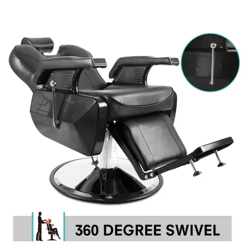 Miniatura 3 de Paddie Profesional hidráulico reclinable resistente de la silla negra del peluquero para el peluquero y el estilista del peluquero