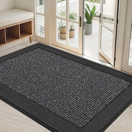 Miniatura 42 de BEQHAUSE Tapete para puerta interior de 20 x 32 pulgadas, tapete antideslizante para entrada, lavable, resistente a la suciedad, tapete