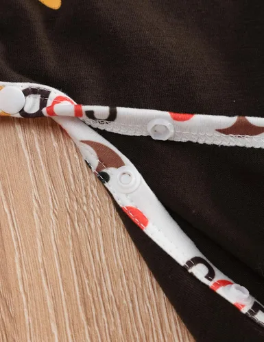 Miniatura 6 de Conjunto de ropa de Acción de Gracias para bebé niño, mi primer día de Thurkey con capucha para bebé niño, conjunto de ropa de Acción de Gracias