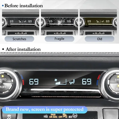 Miniatura 5 de SKTU 2 protectores de pantalla RAV4 2023 2024 2025 para Toyota RAV4 2019-2025 pantalla de aire acondicionado 2024 2025 RAV4 accesorios HD RAV4 Air
