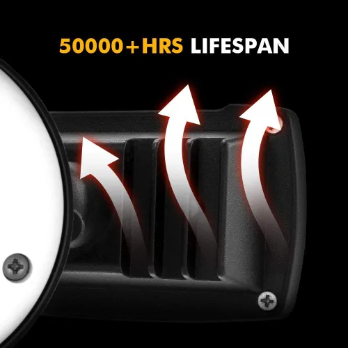 Miniatura 4 de LUTEC - Foco LED de 3500 lúmenes, 32 W, 5000 K, doble cabezal integrado, resistente al agua al atardecer y al amanecer, luz de seguridad de pared