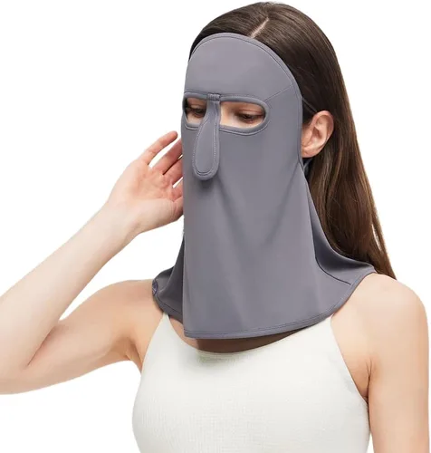 Miniatura 13 de Polaina para el cuello, máscara de protección solar, pasamontañas, bandanas de cara completa, cubierta de protección solar UPF50+ con bucles