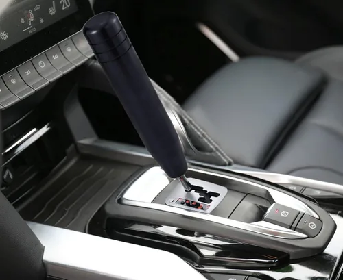 Miniatura 2 de Pomo de Palanca de Cambios de Aluminio Pulido de 7" para Automóvil con Mango Largo Ponderado que se Ajusta a la Mayoría de Vehículos Manuales y Negro