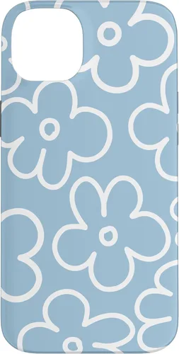 Miniatura 14 de Funda floral para iPhone 14 Cute Sky Blue and White Flower Pattern Wildflower
