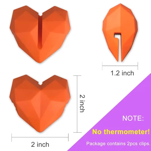 Miniatura 2 de 2 clips de silicona antiarañazos, clips para termómetro para hacer dulces, soporte manos libres para medir la temperatura del aceite, leche