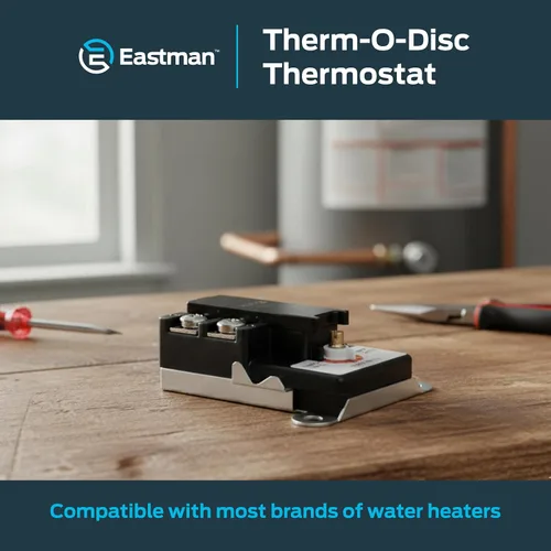 Miniatura 6 de Eastman 60170N Termostato de elemento inferior de tiro único para calentadores de agua, negro