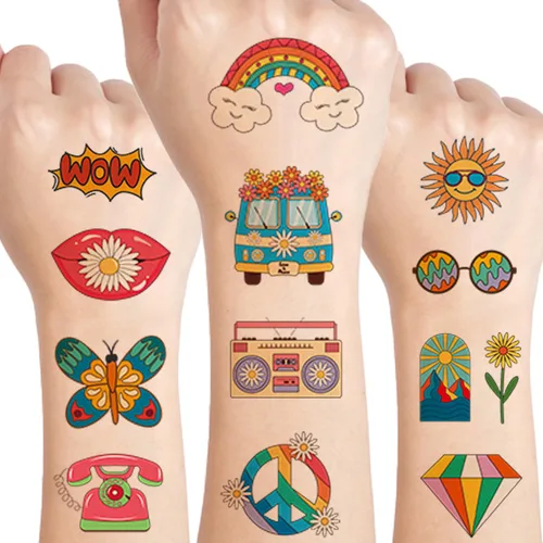 Miniatura 11 de UVUXO Tatuaje temporal de gato y perro para niños, 102 estilos de animales de dibujos animados temporales para niñas, niños, cuerpo, brazo, hombro