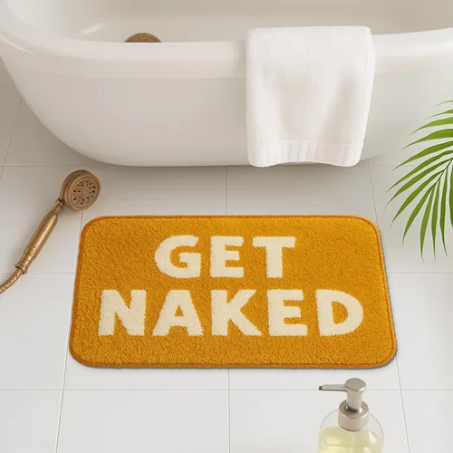 Miniatura 16 de Get Naked - Alfombra de baño antideslizante, bonita alfombra de baño copetuda, alfombra de baño de microfibra lavable para interiores, para baño
