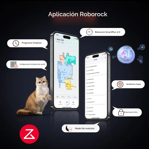 Miniatura 9 de roborock Saros 10R Robot aspirador y trapeador, succión de 22,000 Pa, sin enredos, ultra delgado de 3.14 pulgadas, tecnología FlexiArm Riser