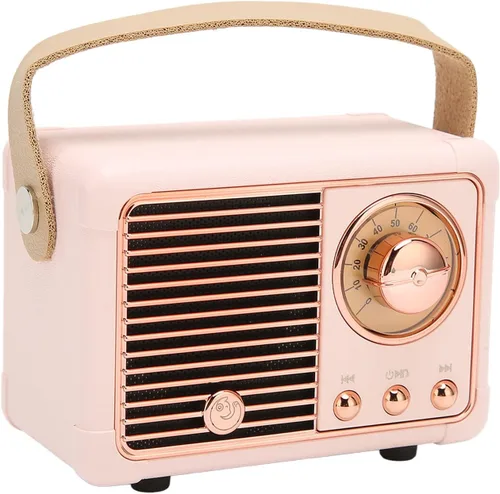 Zopsc Altavoces Bluetooth vintage, sonido estéreo de alta fidelidad de 360 grados, múltiples modos de reproducción, altavoz retro portátil para el