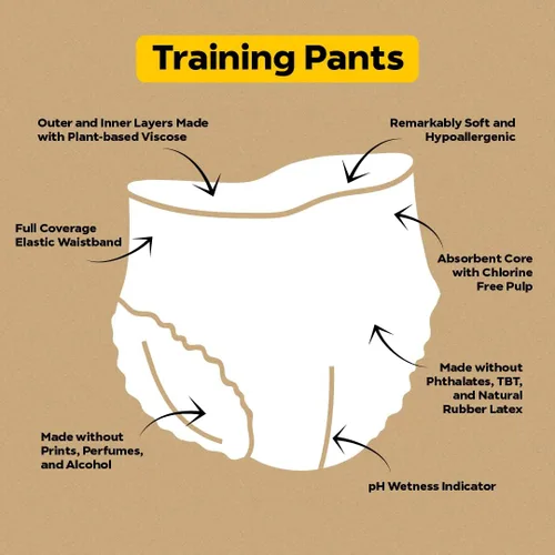 Miniatura 4 de DYPER Pantalones de entrenamiento para niños pequeños 4T-5T para niños y niñas, hipoalergénicos, sin perfume, a base de plantas y perfectos