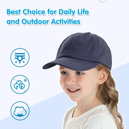 Miniatura 12 de Peecabe Gorra de béisbol para niños pequeños, unisex, de algodón, ajustable, para bebés, niños, gorra de béisbol para niñas de 1 a 5 años