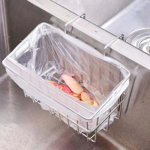 Miniatura 3 de Soporte para esponja de cocina, soporte para cepillo de platos, organización delgada del fregadero, cesta de drenaje, escurridor de líquidos, Plata