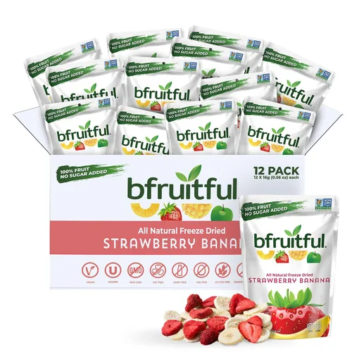 Miniatura 19 de bfruitful Manzana liofilizada + canela, sin azúcar añadido, paquete de bocadillos de frutas liofilizadas o para niños y adultos, bocadillos