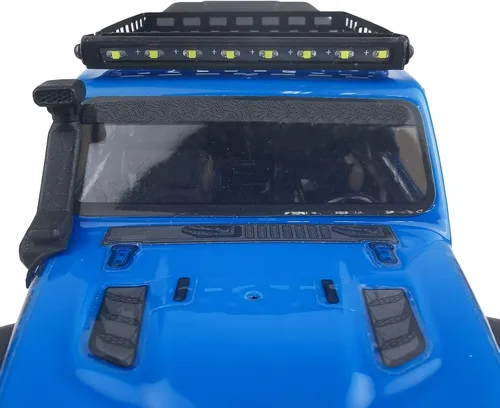 Miniatura 3 de MOHERO RC 1/24 Metal Roof Rack Equipaje con Faro para 1/24 RC Crawler Car Axial SCX24 AXI00005 Gladiador Actualización Piezas