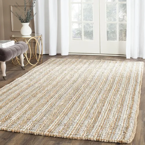 Miniatura 34 de SAFAVIEH Alfombra 9x12 - Colección de fibra natural - Grande - Marrón, Yute hecho a mano, estilo granja, textura gruesa de pelo grueso (NF447D)