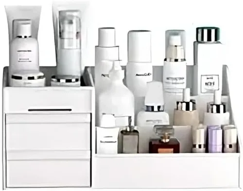 Miniatura 2 de Organizadores de maquillaje y cuidado de la piel azules y almacenamiento para tocador, encimera, tocador de baño, cajones, estantes, pinceles